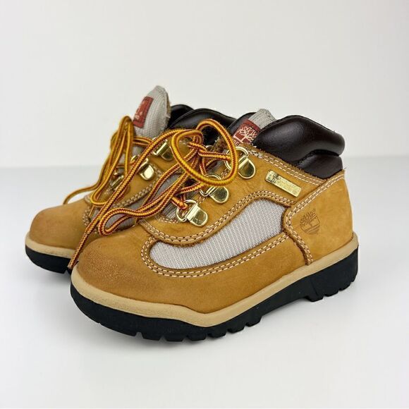 Timberland Field Boots Wheat Nubuck Lace Up Boots Toddler 9 - Picture 1 of 10